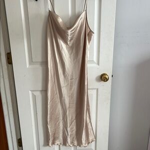 bebe Elegant Champagne Satin Chemise